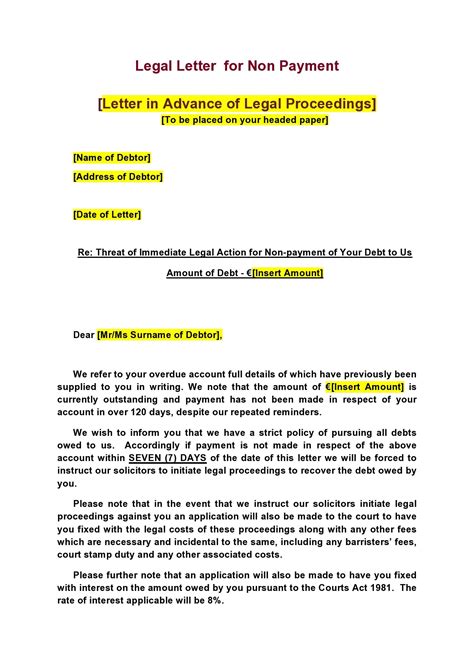 legal correspondence letter sample demo minitoko