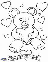 Coloring Pages Valentine Bear Color Valentines Getcolorings Printable sketch template