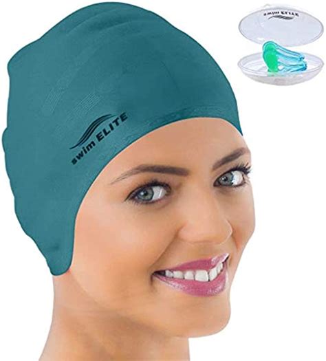 Water Gear Silicone Adult Swim Cap Flexible Unisex Waterproof Great