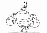 Lobster Larry Spongebob Draw Drawing Squarepants Pages Cartoon Coloring Step Tutorials Template Getdrawings sketch template