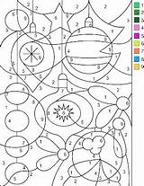 Christmas Color Number Coloring Nicole Florian Pages Created sketch template