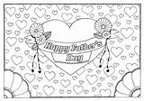 Coloring Father Fathers Hearts Little Big Pages sketch template