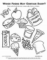 Food Coloring Printable Pages Preschool Worksheets Protein Colouring Worksheeto Healthy Via sketch template
