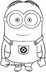 Minion Coloring Pages Baby Printable Kids Getdrawings Getcolorings sketch template