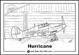 Colouring Pages Coloring Kids Ww2 Spitfire War Aircraft Planes Lancaster Colour Hurricane Bomber Choose Board Adult sketch template