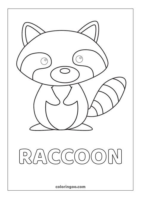 raccoon printable coloring pages  kids