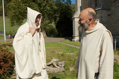 benedictine monks  pluscarden abbey  wear  white habit   black   monk
