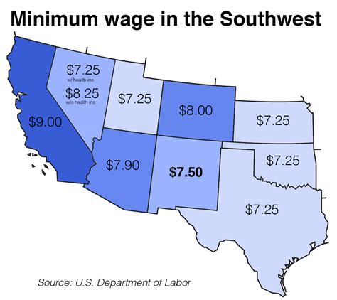 minimum wage map  mexico news port