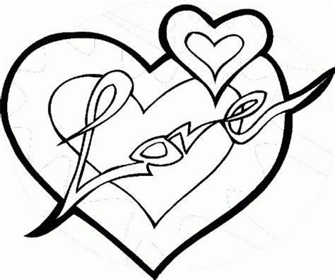 love  heart coloring page  print  letscoloritcom