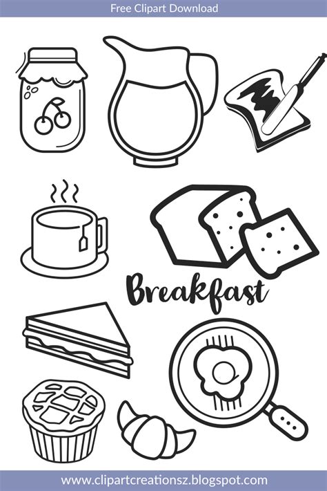 breakfast food images cartoon recipe food coloring pages breakfast