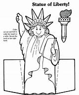 Liberty Statue Coloring Pages Uncle Sam Lady 4th July Paper Kids Kindergarten Cutouts Color Cartoon Printable Sculpture Doll Getcolorings Scholastic sketch template