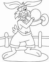 Coloring Boxing Pages Rabbit Kids Sheets Bestcoloringpages Animal Choose Board sketch template