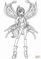 Musa Coloring Believix Winx Club Pages Template sketch template