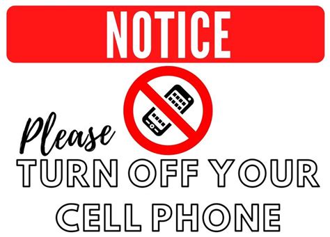 cell phone sign printable template images  cell phone