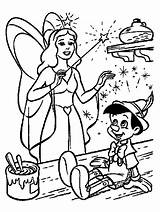 Coloring Pinocchio Pages Fairy Disney Sheets Godmother Da Colorare Scegli Bacheca Una Blue sketch template