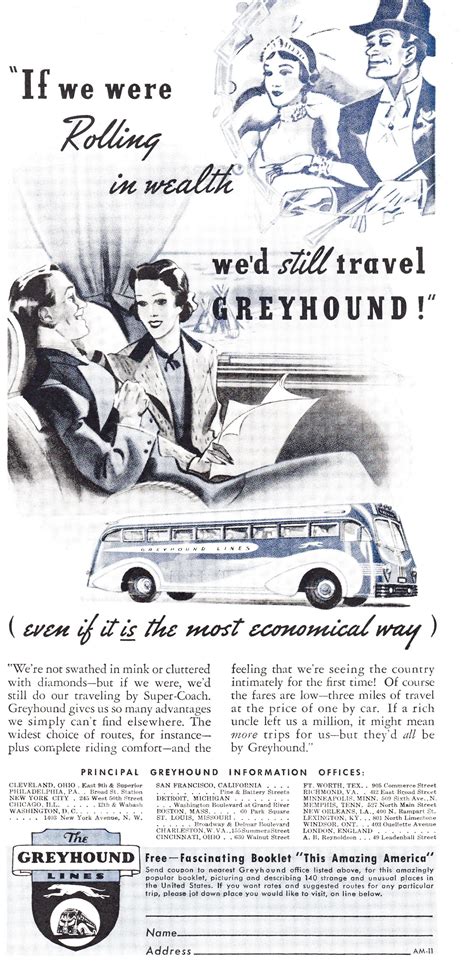 The Greyhound Lines 1938 Greyhound Vintage Ads Cool