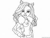 Coloring Pages Clawdeen Wolf Monster High Printable Kids sketch template