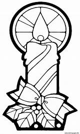 Christmas Coloring Pages Candles sketch template