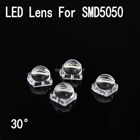 pcs led lens   smd convex optical lens degree high quality mm reflector