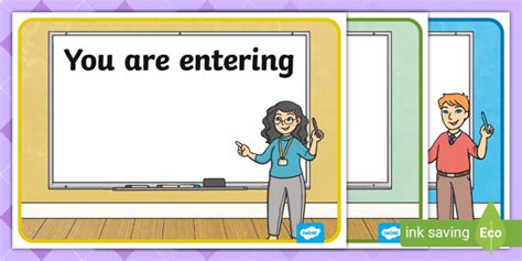editable classroom  signs design
