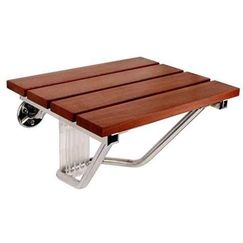 Steamspa Teak Wood Wall Mounted Shower Seat Ss F The