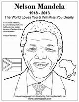 Coloring Pages Mandela Nelson Kids Activities History Africa Books Sheets Kindergarten Month Colouring Book Printable African Color Sheet Coloringbook Preschool sketch template
