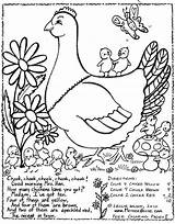 Hen Coloring Little Red Pages Nursery Goose Mother Rhyme Colouring Printable Rhymes Kids Mrs Color Getdrawings Greatest Books Getcolorings Sheets sketch template