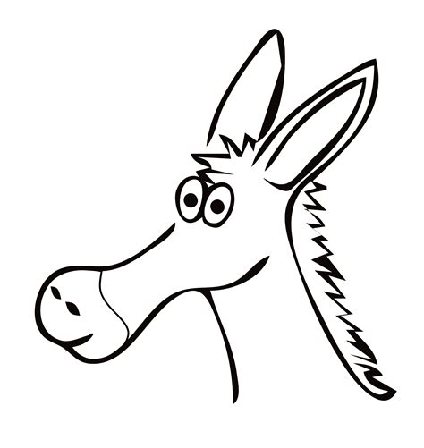 donkey clipart outline   cliparts  images  clipground