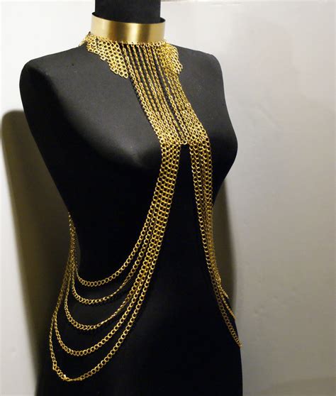 gold body chain body jewelry chain by beyhanakman on etsy