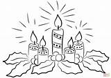 Advent Coloring Wreath sketch template