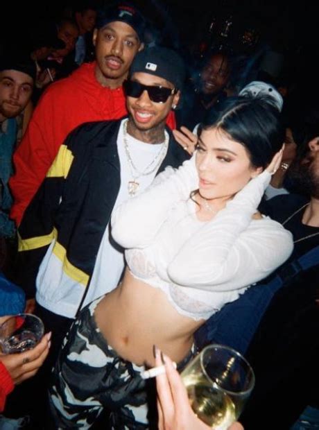 kylie jenner flashed some flesh during a party with tyga