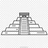 Mayan Temple Sketch Itza Chichen Mexico Maya Drawing Pyramids Icon El Landmark Wonder Travel Castillo Paintingvalley Sketches sketch template