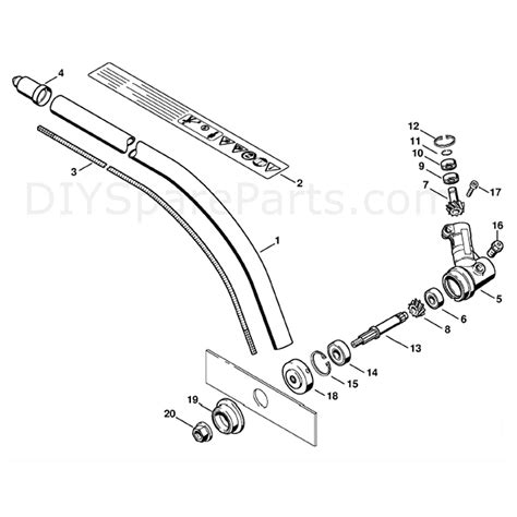 stihl fc   edger fc   parts diagram fc  drive tube assembly