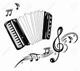 Accordion Music Drawing Stock Getdrawings Silhouette Notes Illustration sketch template
