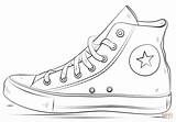 Converse Shoes Coloring Shoe Drawing Printable Visit Pages Sketches Crafts sketch template