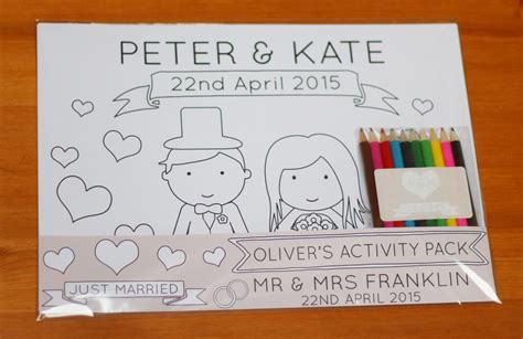 product personalised childrens wedding activity packs childrens