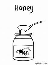 Honey Coloring Template sketch template