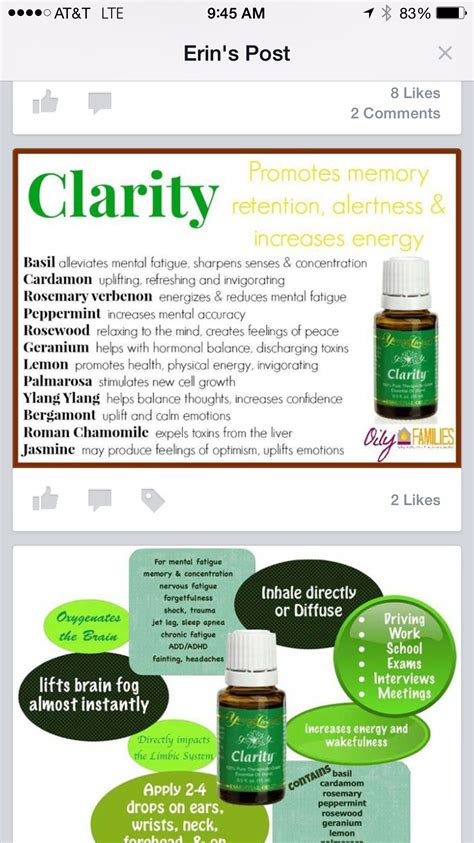 clarity essential oil essential oil usage yl essential oils essential oil recipes young