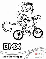 Bmx Colouring Olympic Games Olympics Sheet Cbc Rio Kids sketch template