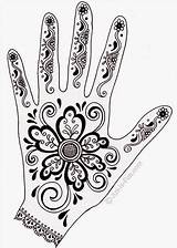 Henna Mehndi Dye Traceable Fingers Thaneeya sketch template