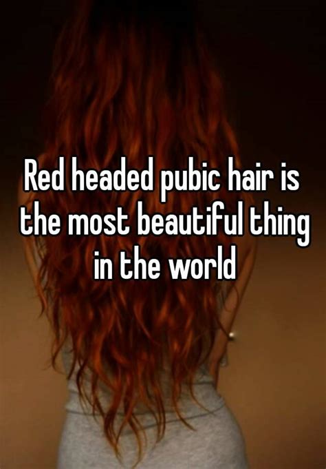 red headed pubic hair is the most beautiful thing in the world