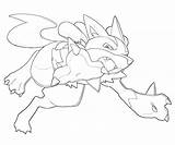 Lucario Coloring Pages Fight Printable Temtodasas Popular Pdf Coloringhome Related sketch template