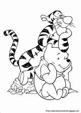 Coloring Tigger Pages Disney Print Colouring Sheets Pooh Printable Winnie Color Kids Tigrou Coloriage Tiger Characters Kleurplaat Line Cartoon Sheet sketch template