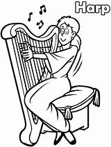 Harpa Arpa Tocando Harp Musica Musique Musicais Drums Colorironline Gifgratis Instrumento Webstockreview Pintar Educere Prend sketch template