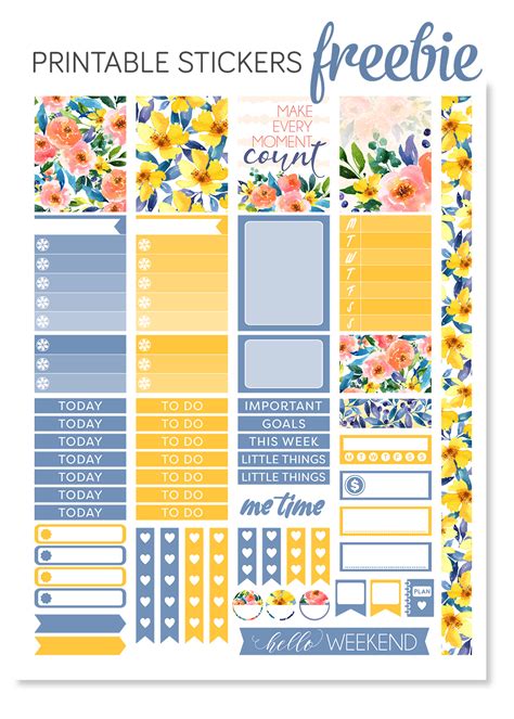 printable floral planner stickers printable planner stickers