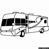 Coloring Camper Motorhome Campervan Car Recreational sketch template