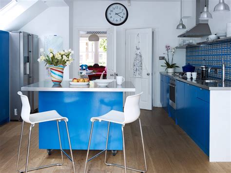 beautiful blue kitchens  brighten  day