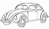 Volkswagen Beetle Coloring Vw Car Pages Drawing Dessin Voiture Bug Cars Sheet Sheets Coloriage Line Colorier Printable Auto Imprimer Vintage sketch template