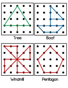 geoboard pattern cards  roots  wings academy tpt