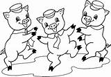 Pigs Three Little Dancing Coloring Pages Disney Pig Wolf Threelittlepigs Drawing Drawings Super Gif sketch template